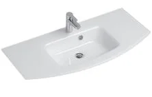 Glaswaschtisch Klarglas weiss, 1,5x121x47 cm