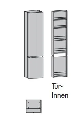 800746/800747 Hängeschrank 172,8 cm hoch (1 Koffertür)