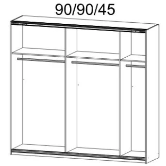 48K3 Breite 226 cm, 2 Schwebetüren je 114 cm