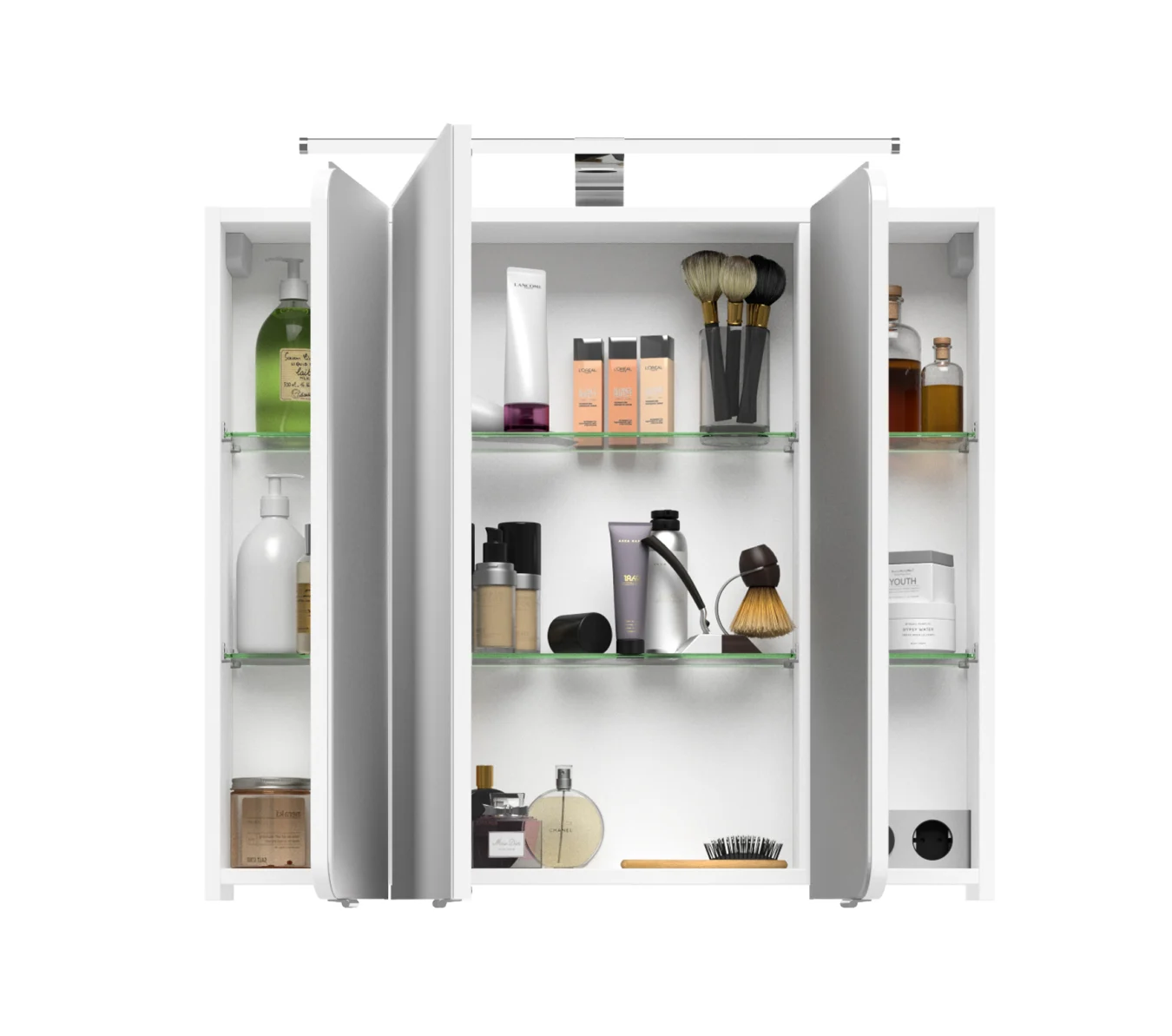 Pelipal 4005 Spiegelschrank 90 cm mit LED-Aufsatzleuchte - Ansicht 4