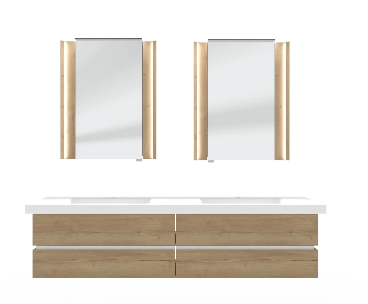Thielemeyer Fresh Massivholz Badmöbelset 800062/ 801062 - 177 cm