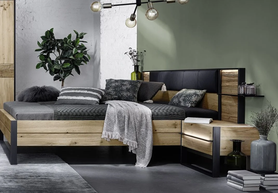 Thielemeyer Steel Komfortbett / Kopfteil mit Kunstleder