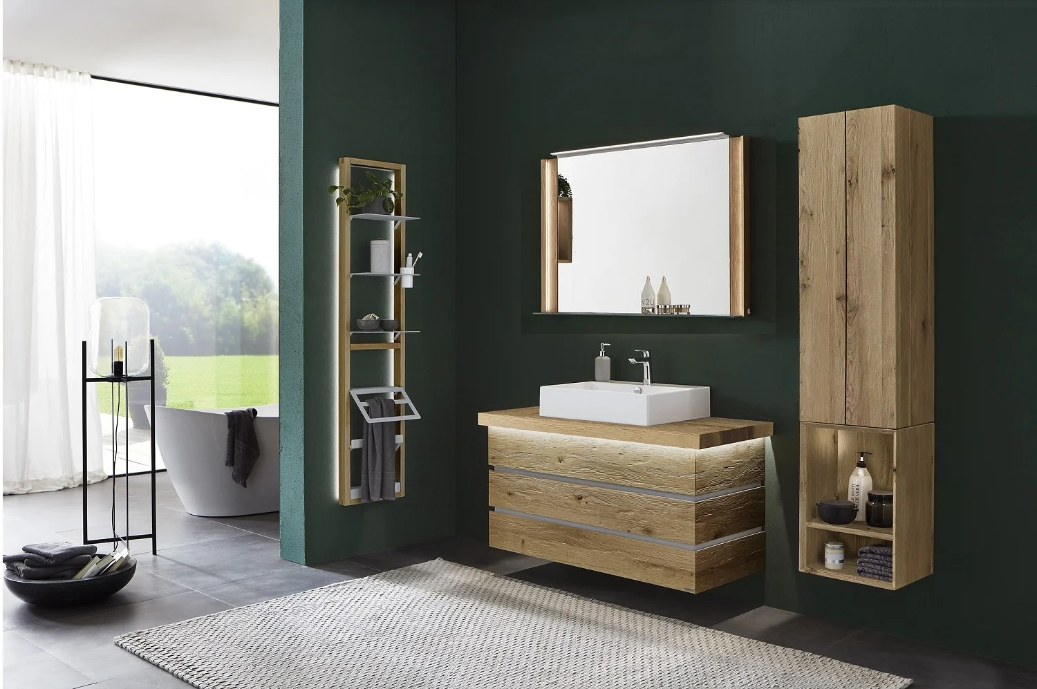 Thielemeyer Fresh Massivholz Badmöbelset 800090/801090 - Vorschlag 7 - 122 cm - Ansicht 2