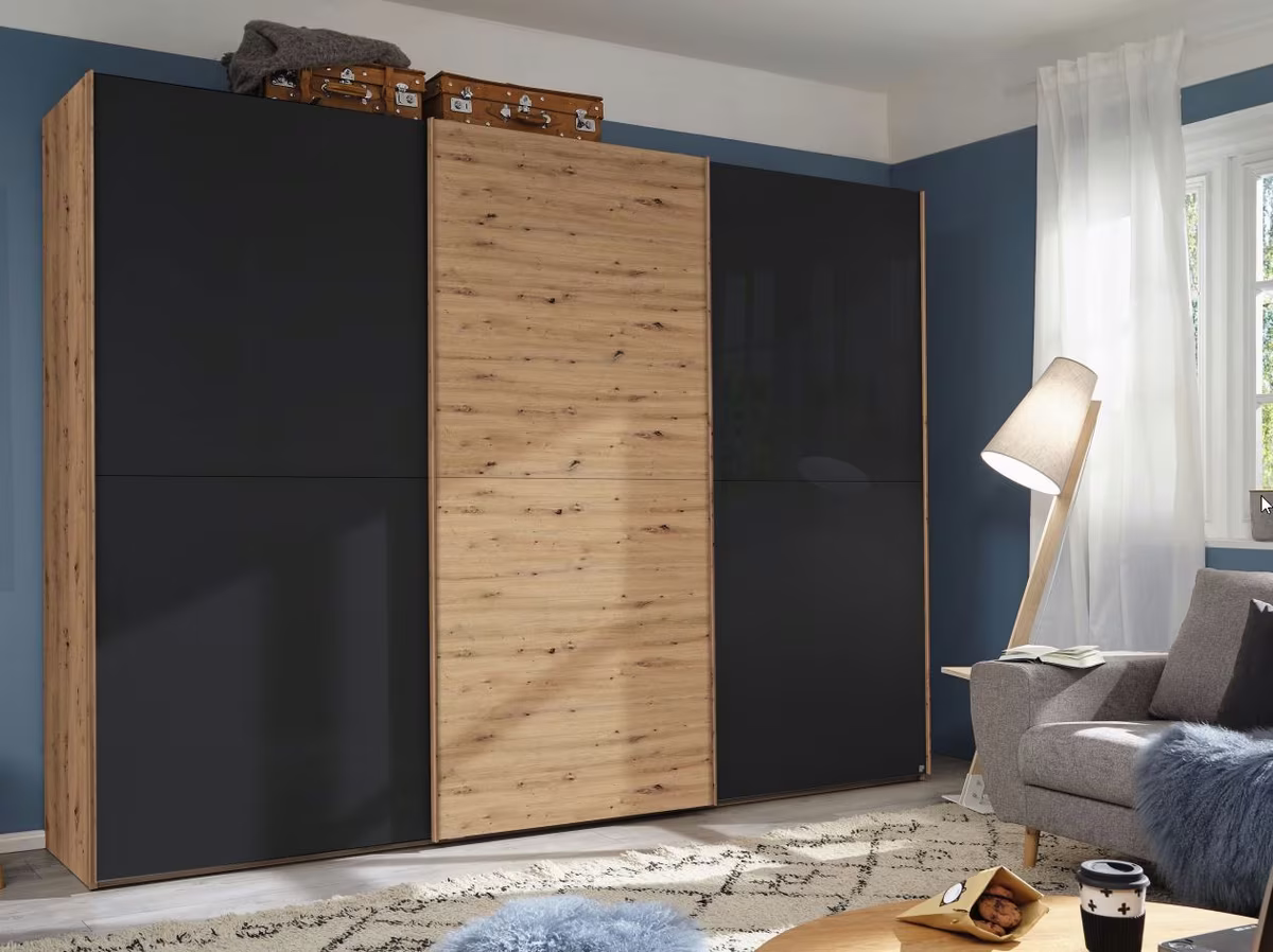 Rauch Select yourJOYce - Schwebetürenschrank Eiche Artisan und Graphit - Ansicht 2