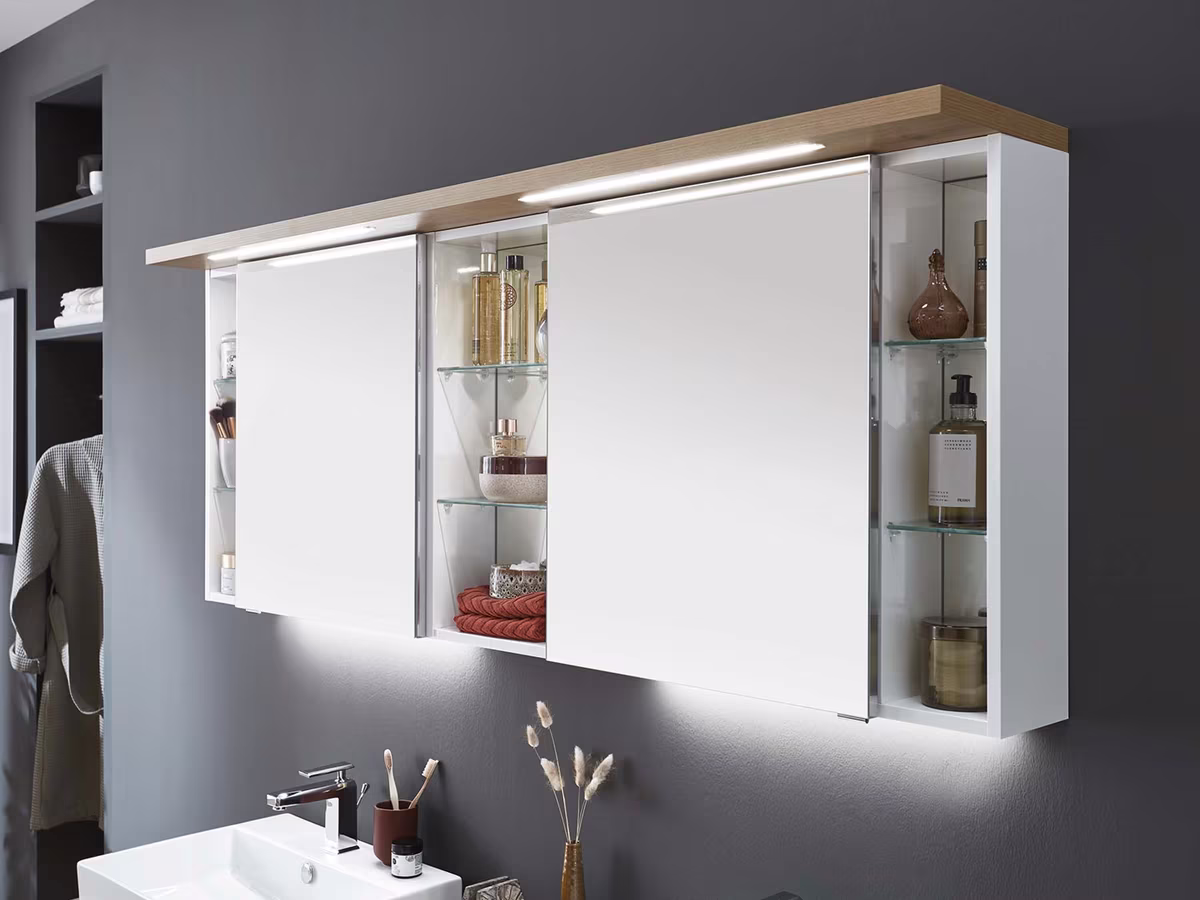 Puris Unique Badmöbel Set 172 cm breit mit Spiegelschrank - Ansicht 6