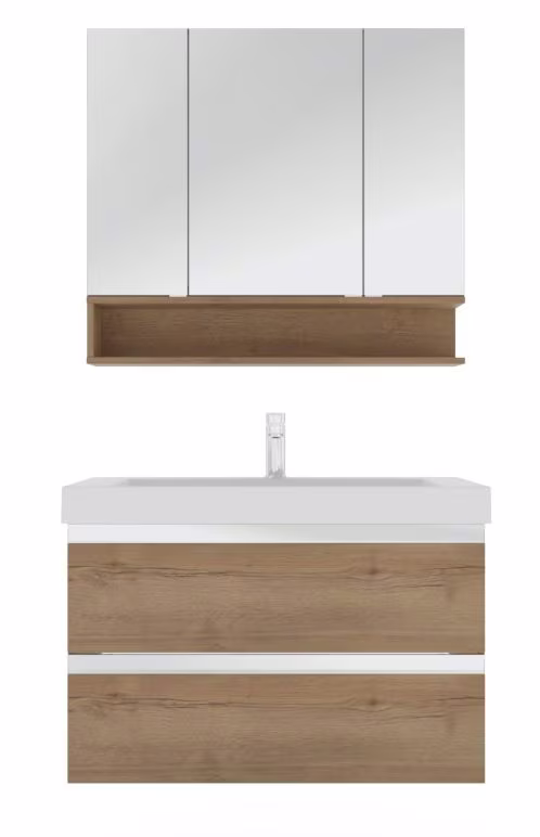 Puris c!puro Badmöbel Set - 90 cm Becken mittig - Ansicht 17