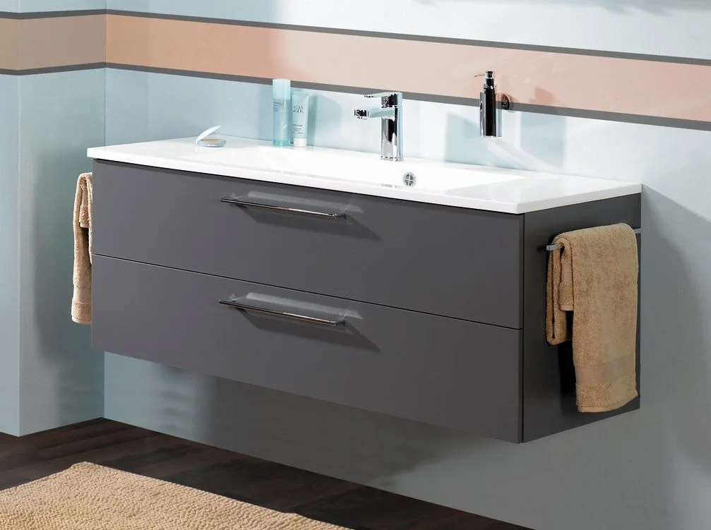 Puris Fresh Waschplatz 120 cm - Mineralguss oder Glas - Ansicht 2