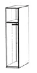 Korpus - Breite 50cm / Höhe 222cm / 1-türig