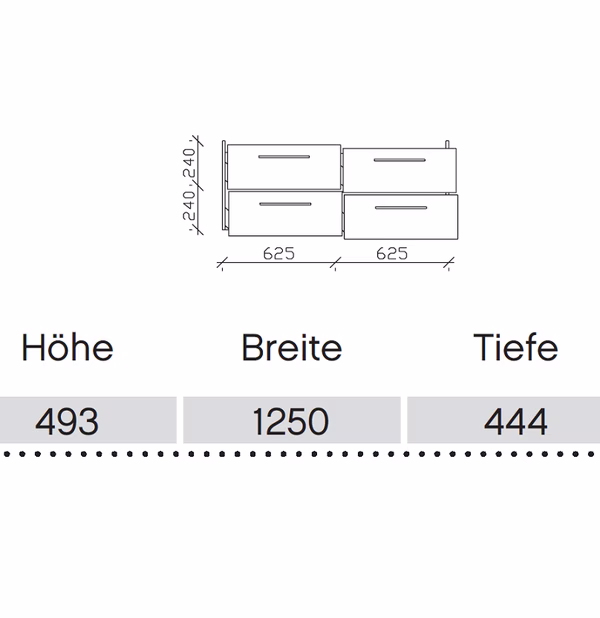 für Waschtisch Villeroy&Boch - Subway 2.0 130 cm - Doppel