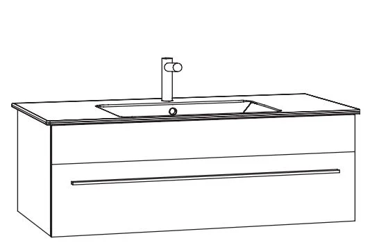 MARLIN 3260fair Kombination 100 cm / mit Spiegelschrank - Variante 1 - Ansicht 4