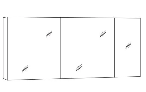 MARLIN 3980spiegel - Spiegelschrank 150 cm breit - SOXD15L