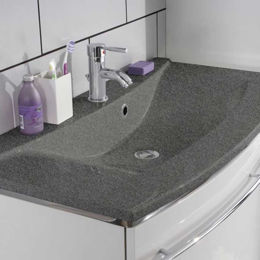 MARLIN 3040city Waschtisch-Set 60 cm - Mineralmarmor - Ansicht 6