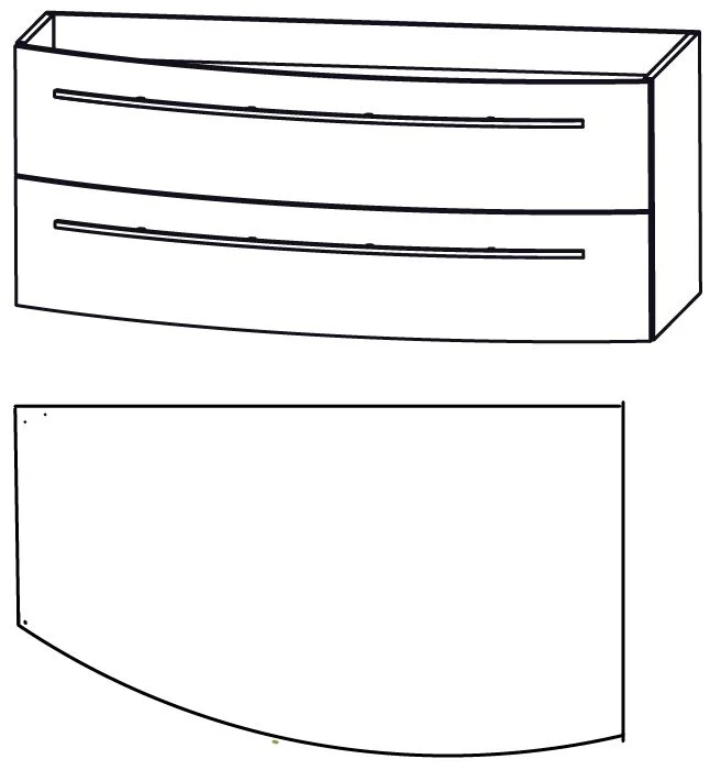 Puris Crescendo Badmöbel-Set 120 cm breit kombinierbar - Becken rechts - Ansicht 5