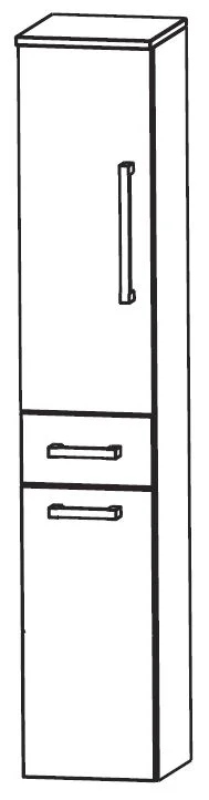 Puris Speed Hochschrank 30 cm mit Wäschekippe HNA053AW