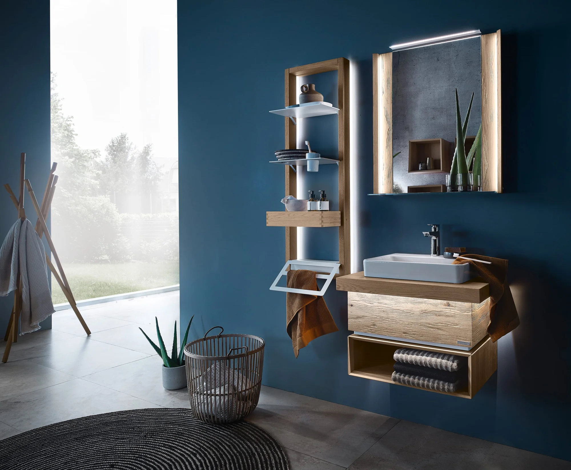 Thielemeyer Fresh Massivholz Badmöbelset 800370/801370 - Vorschlag 2 - 62 cm