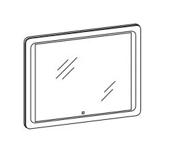 980.839021 Flächenspiegel mit LED Beleuchtung / inklusive Touchsensor / Energieklasse A++ -A - Breite 90 cm / Höhe 70 cm / Tiefe 3 cm