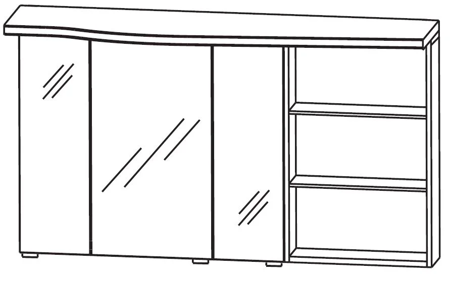 Puris Swing Spiegelschrank 140 cm SET41143R - Ansicht 2
