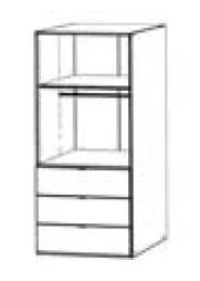 Korpus - Breite 100 cm / Höhe 222cm