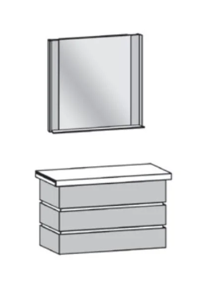 Thielemeyer Fresh Massivholz Badmöbelset 800578/801578 - Vorschlag 25 - 102 cm