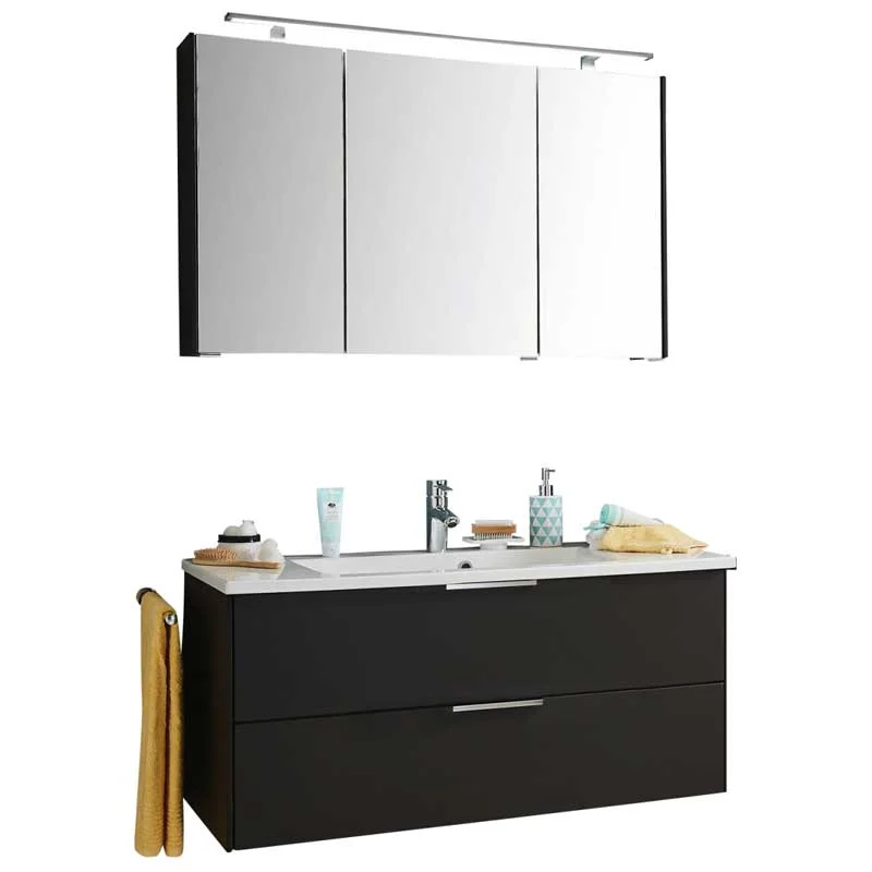 Puris D.Light Badmöbelset 100 cm - mit Spiegelschrank Serie B