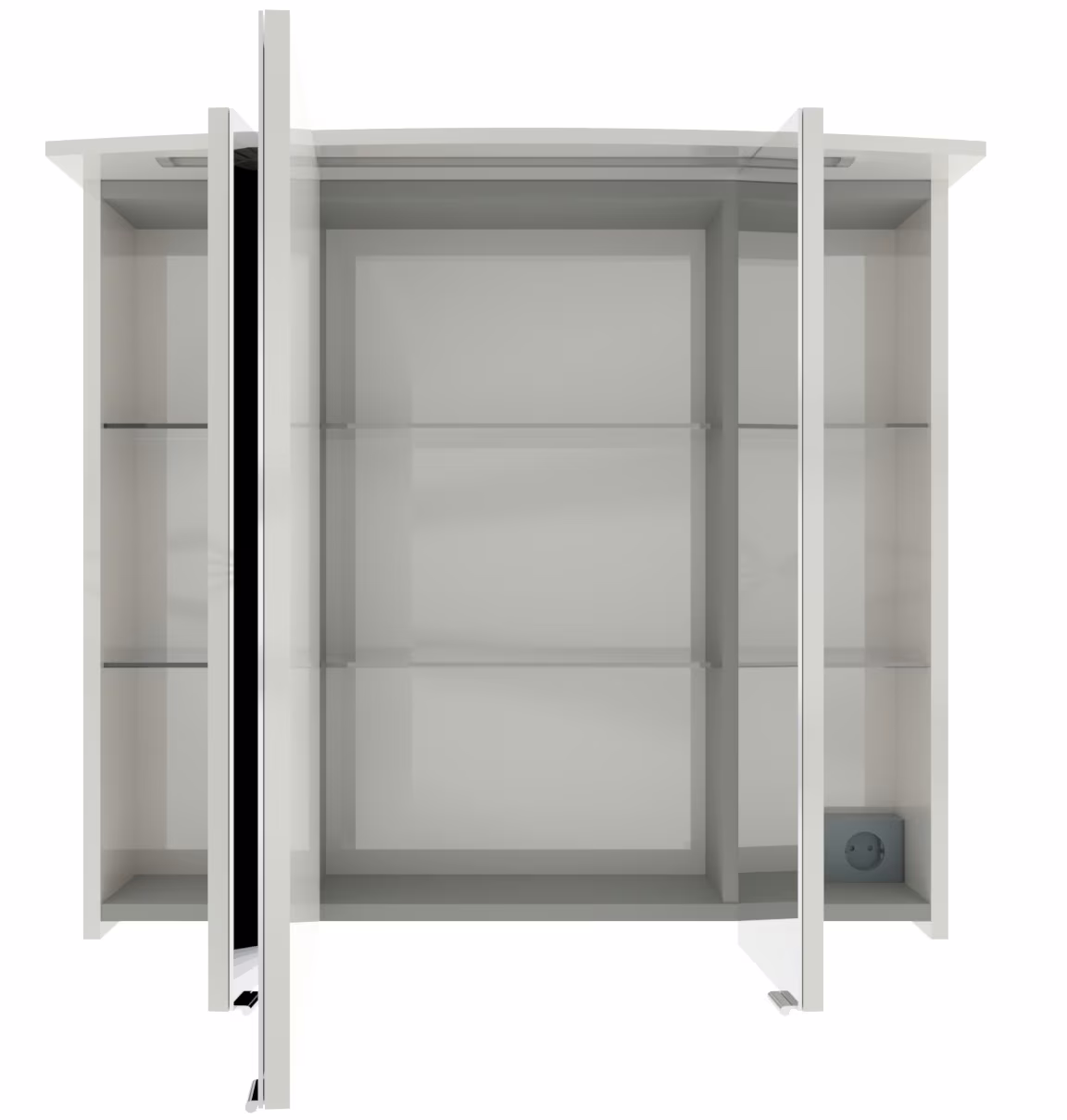 Pelipal 4010 Badmöbel Set inkl. Spiegelschrank mit Kranzbeleuchtung - 80 cm - Ansicht 7