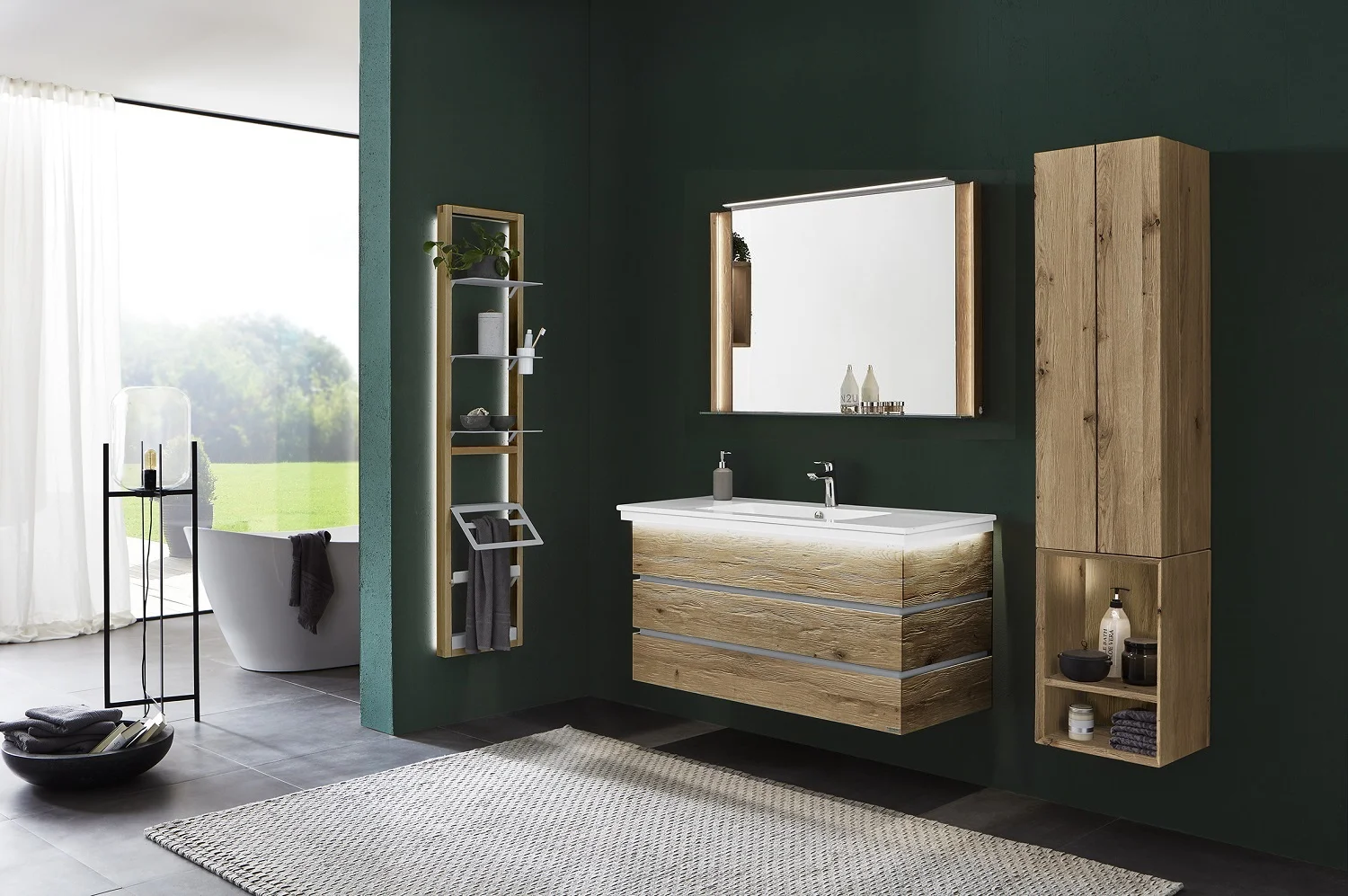 Thielemeyer Fresh Massivholz Badmöbelset 800090/801090 - Vorschlag 7 - 122 cm