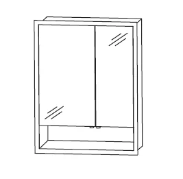 Puris Rounds Einbauspiegelschrank 60 cm S2A556LE1 / S2A556RE1 - Ansicht 2