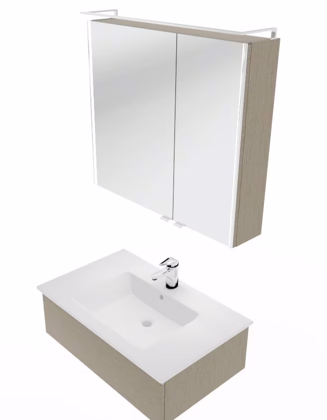 Marlin Bad 3290 Badmöbel Set - 80 cm breit - Ansicht 6
