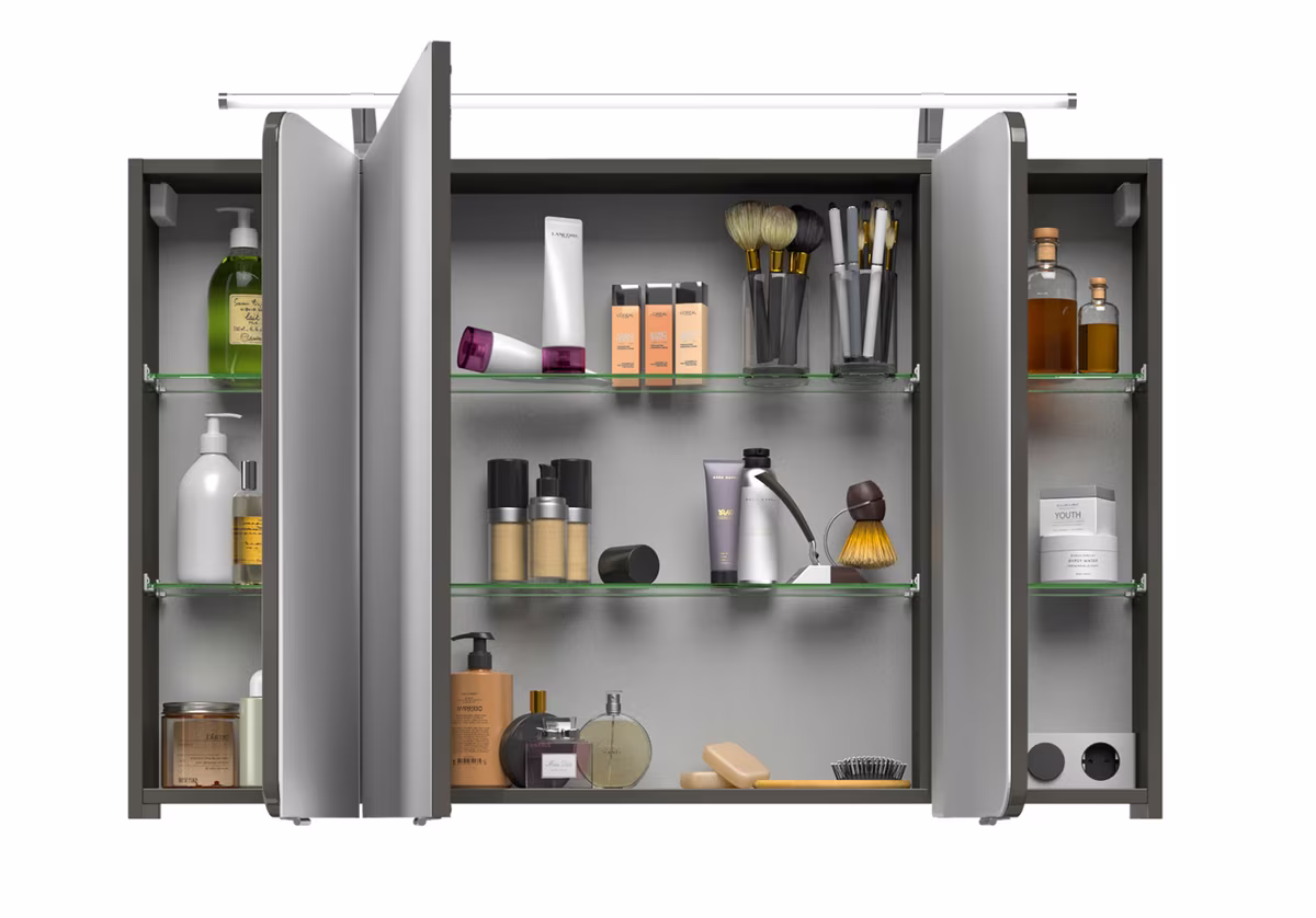 Pelipal 4005 Kombination 117 cm mit Spiegelschrank mit LED-Aufsatzleuchte - Ansicht 10