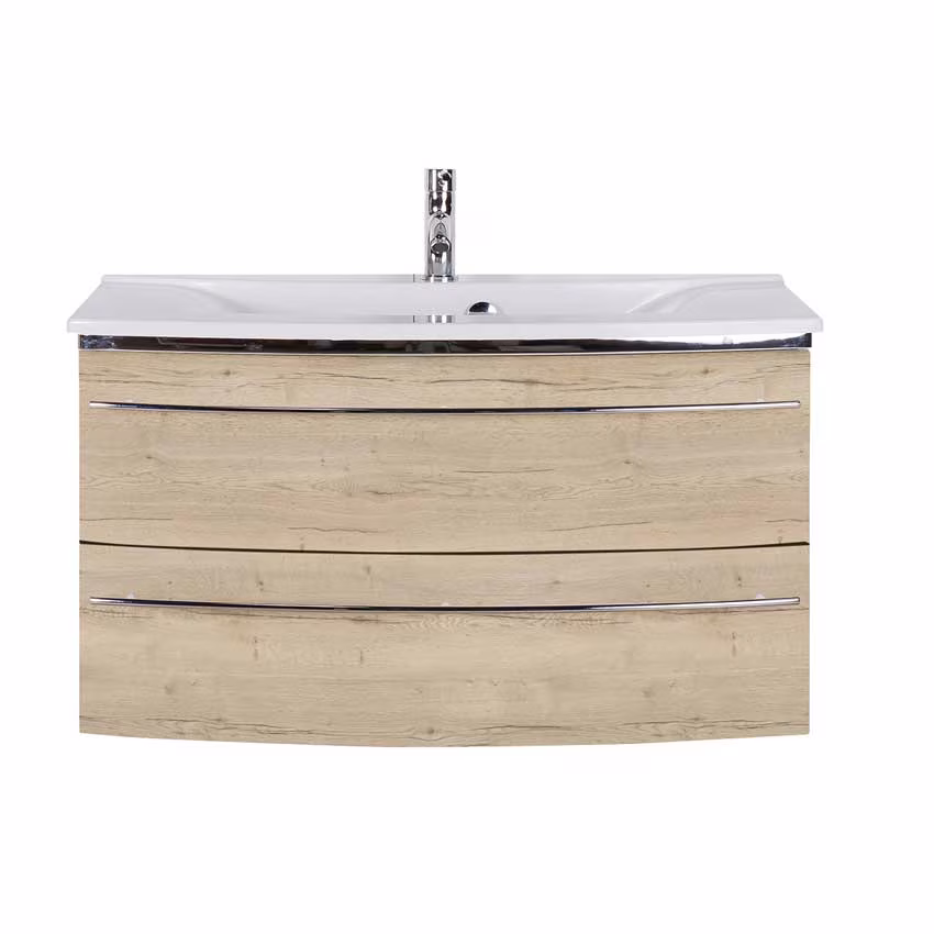 MARLIN 3040city Waschtisch-Set 90 cm - Mineralmarmor - Ansicht 4