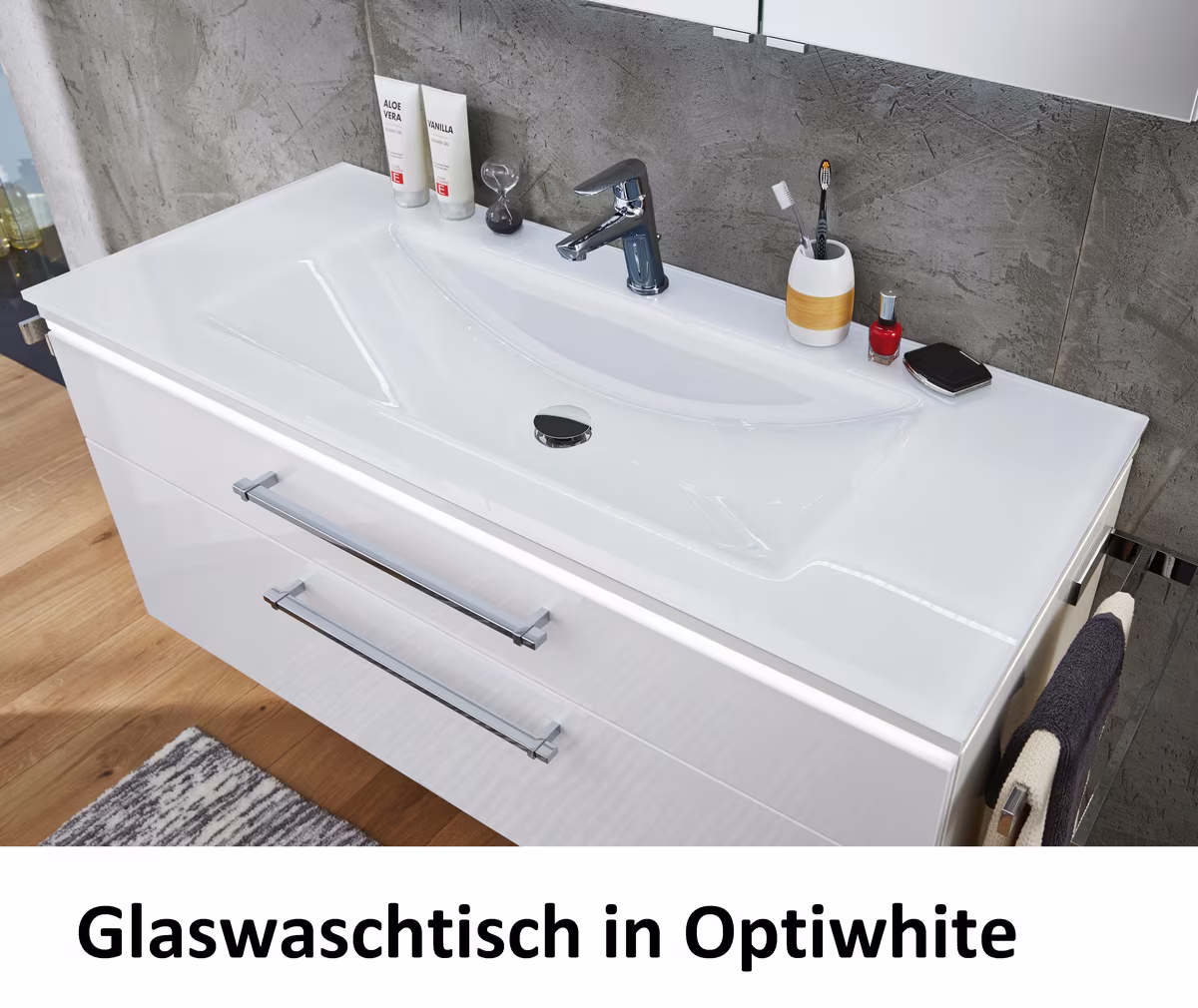 Puris Cool Line Badmöbel Set mit Doppelwaschplatz - 120 cm - Ansicht 7