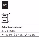Rauch Packs Zubehör Schubkasteneinsatz 9893 - Breite 45 - Ansicht 2