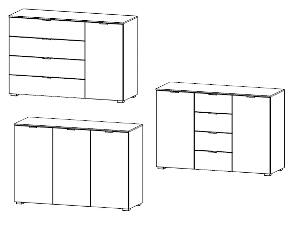 Rauch Select yourJOYce Kommoden / Breite 120 cm / Höhe 81 cm verschiedene Ausführungen