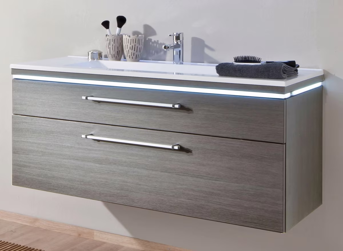 Puris Cool Line Badmöbel Set 122 cm - mit Spiegelschrank Serie A - Ansicht 10
