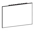 6110-FSP 04 Flächenspiegel auf Trägerplatte (=Korpusfarbe) inkl. LED-Aufsatzleuchte - 70x120x3,2 cm