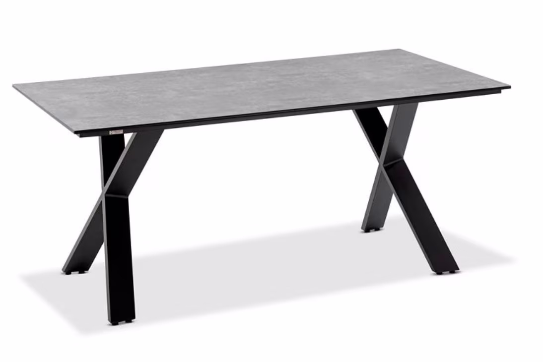 Niehoff Garden Esstisch Noah mit X-Gestell Anthrazit - HPL Platte / T1G9- - Ansicht 2