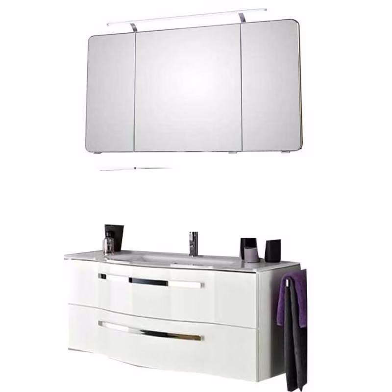 Pelipal 4005 Kombination 117 cm mit Spiegelschrank mit LED-Aufsatzleuchte