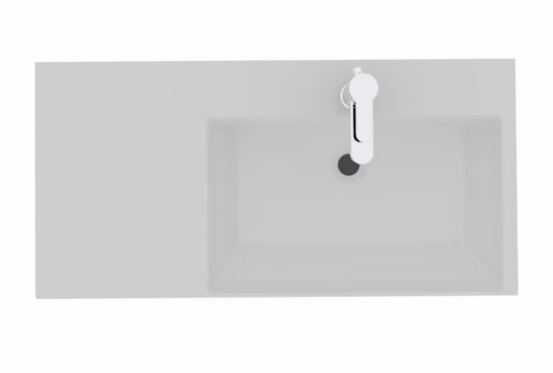 Puris c!puro Badmöbel Set - 90 cm mit Ablagefläche links / mit 2 Auszügen - Ansicht 5