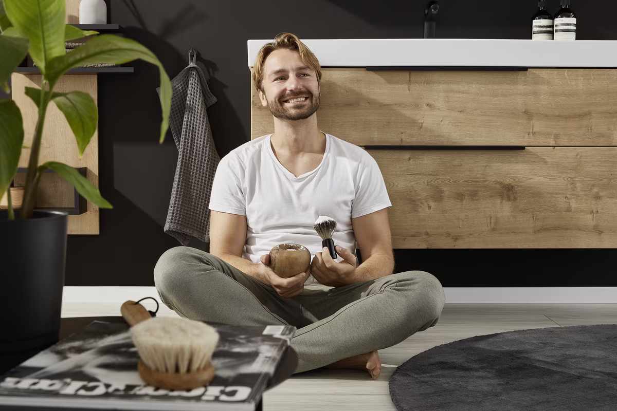 Puris c!mano Badmöbel Set - 122 cm mit Spiegelschrank - Ansicht 4