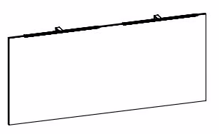 S20-FSP30, Funktionsflächenspiegel auf Trägerplatte, inkl. 2x LEDplus-Aufsatzleuchte á 60 cm, mit Sensorschalter unten mittig - 70x160x3,2 cm
