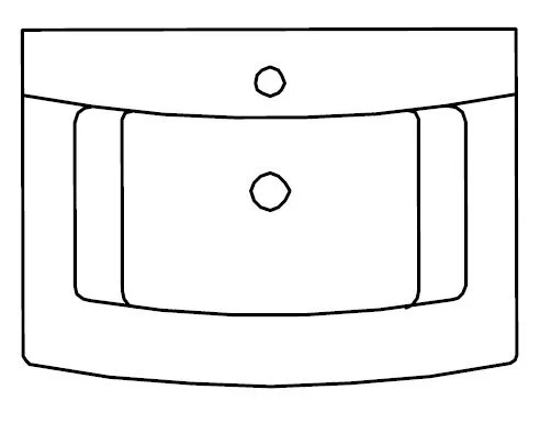 MARLIN 3040city Waschtisch-Set 60 cm - Mineralmarmor - Ansicht 3