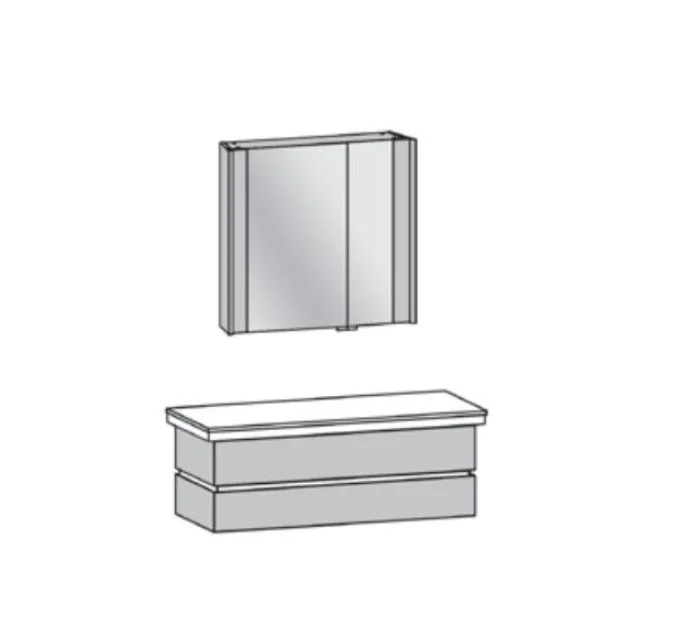 Thielemeyer Fresh Massivholz Badmöbelset 800529/8010529 - Vorschlag 22 - 122 cm - Ansicht 2