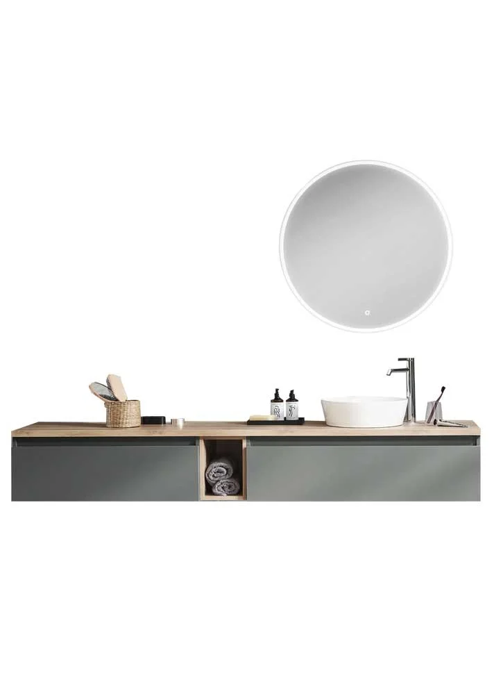 Puris Vialli Waschtisch mit Unterschrank 200 cm breit - Becken rechts - Ansicht 2