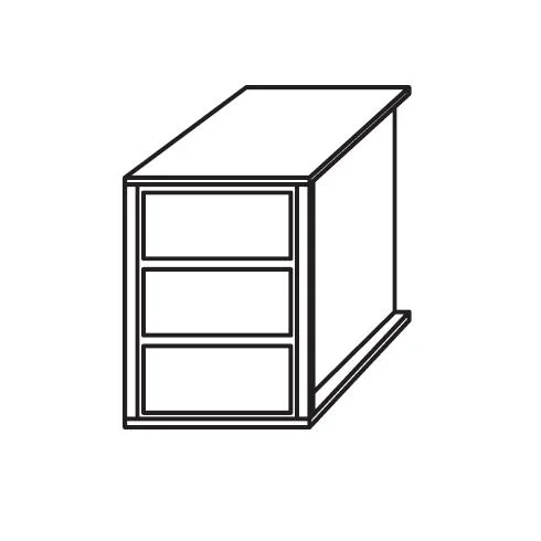9S1D - Schubkasteneinsatz / 2 Schubkästen / Holzfront