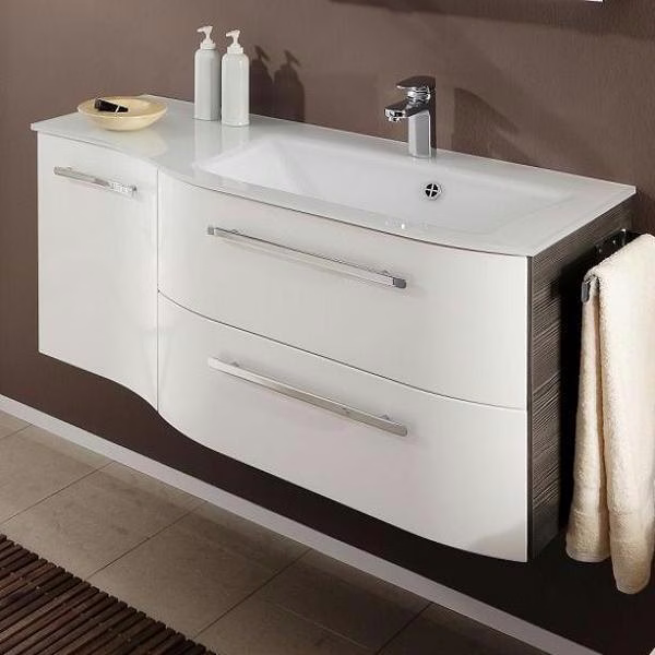 CT-WU03-1148-R-50 Waschtisch-Unterschrank, 1 Drehtür, 2 Auszüge