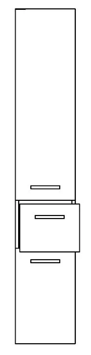 Pelipal Pineo Bad-Hochschrank 30 cm breit Sangallo Grau PN-HS 01 - Sofort lieferbar - Sonderpreis - Ansicht 2
