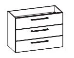 Waschtischunterschrank mit 3 Auszügen