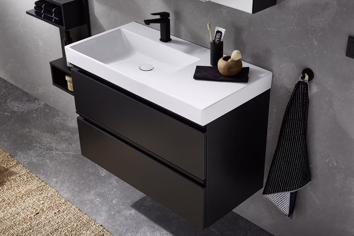 Puris c!puro Badmöbel Set - 92 cm mit Spiegelschrank - Ansicht 3