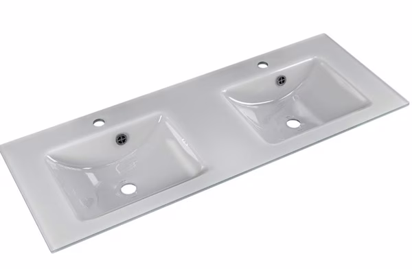 BMD015G12103 Glas-Doppelwaschtisch
