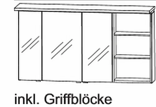 Puris Swing Spiegelschrank 140 cm SET41142R